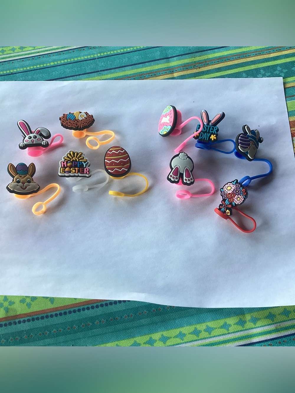 Easter Straw Toppers - set of 10